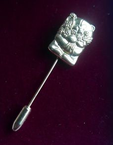 Vintage Forever Friends Stick Pin Broach Badge Andrew Goldsword Gold Tone Bear