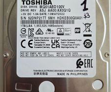 1TB Toshiba Laptop HDD - Excellent Condition
