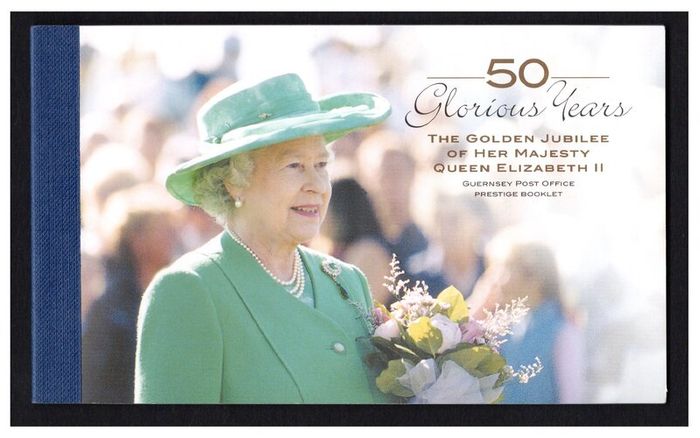 2002 Guernsey Queen Elizabeth Golden Jubilee Glorious Years Commemorative Stamp Booklet Mint Never Hinged (MNH)