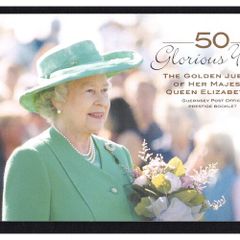2002 Guernsey Queen Elizabeth Golden Jubilee Glorious Years Commemorative Stamp Booklet Mint Never Hinged (MNH)