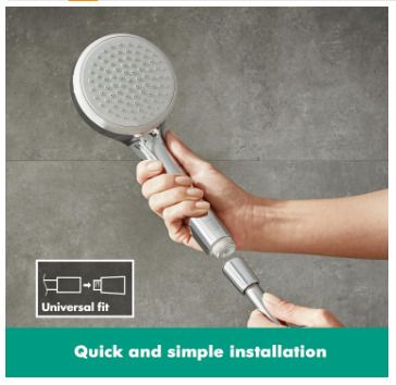 hansgrohe Croma 100 Mono hand shower, 1 spray mode, chrome