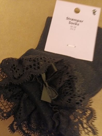 Black lace ladies socks