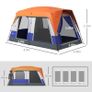 Six-Man Camping Tent, with Small Rainfly and Accessories - Orange Image 3