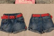 Adams Girl Denim Shorts + Free Belt
