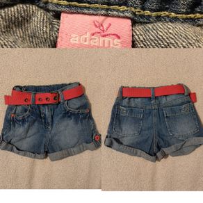 Adams Girl Denim Shorts + Free Belt