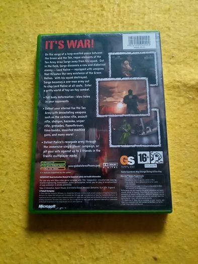 Army men Sarges Sarge s wars Xbox Original Games Original Pal version