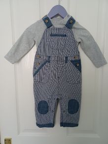 Baby Boy Dungaree Set from Next Age 6-9 months