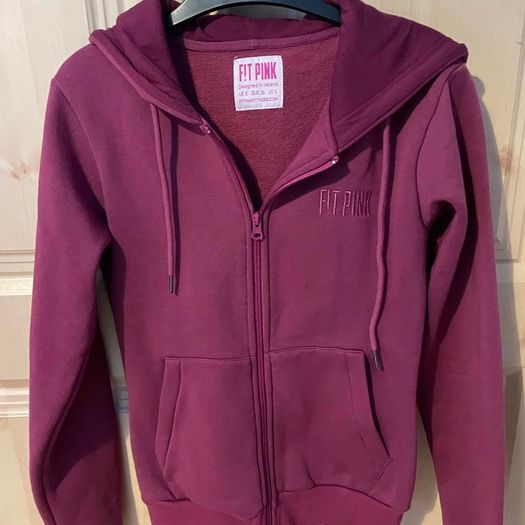Pink fleece Hoodie | FitPink |Size UK8
