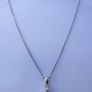 Sterling Silver Princess Cubic Zirconia Solitaire Pendant Necklace (L18" - 2,56g) Image 2
