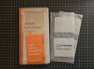 Samsung galaxy s20 plus + silicon transparent case + 2 films