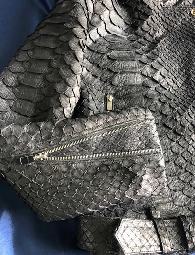Ladies python leather jacket