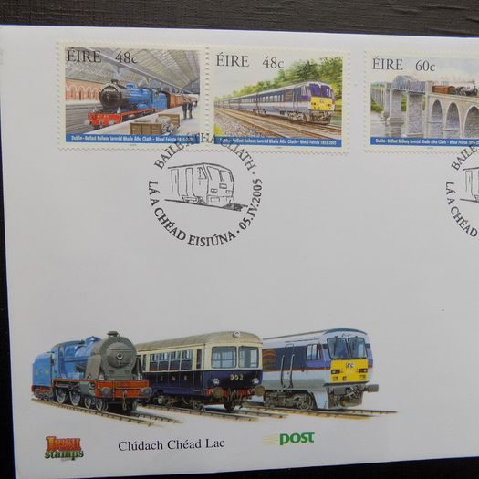 Ireland 2005.150th Anniversary of the Dublin-Belfast Railway.Stamps First Day Cover.FDC.