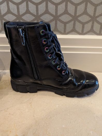 Clarks girls black boots UK 12.5