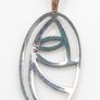 Vintage Sterling Silver Modernist Necklace Image 4