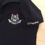Ladies Navy Retro Dublin Polo Top Size 12 Image 4