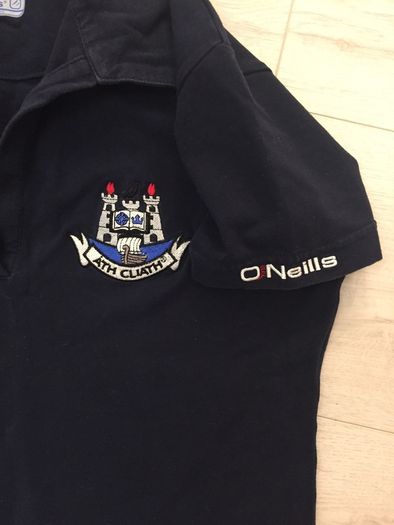 Ladies Navy Retro Dublin Polo Top Size 12