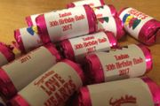 Personalised mini love heart sweets x 30