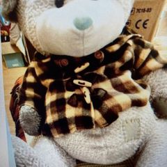 Large Dr. Bear (Grey) Large Teddy with Jacket. New .