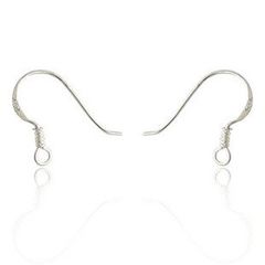 25 Pairs Of 925 Sterling Silver 15mm Earring Hooks