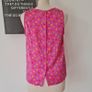 Vintage 1990s vintage silk pink sleeveless blouse by Irish designer Paul Costelloe M Image 3