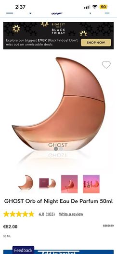 GHOST Orb of Night Eau De Parfum 50ml brand new