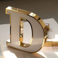 Gold Front-Lit 3D Letters - Custom Illuminated Logo Signage
