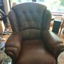 Leather sofa and chair Image 2