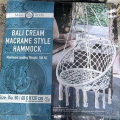 Garden Swing/ Bali Cream Macrame Style Hammock