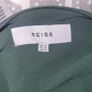 Reiss Size 6 Emerald Green Satin Midi Cowl Neck Dress Image 5