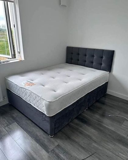 Double beds grey color