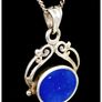 Sterling Silver Filigree Llapis Lazuli Pendant Necklace Image 7