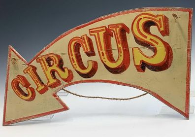 vintage wooden circus sign
