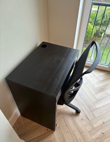 Desk and ergonomic office chair