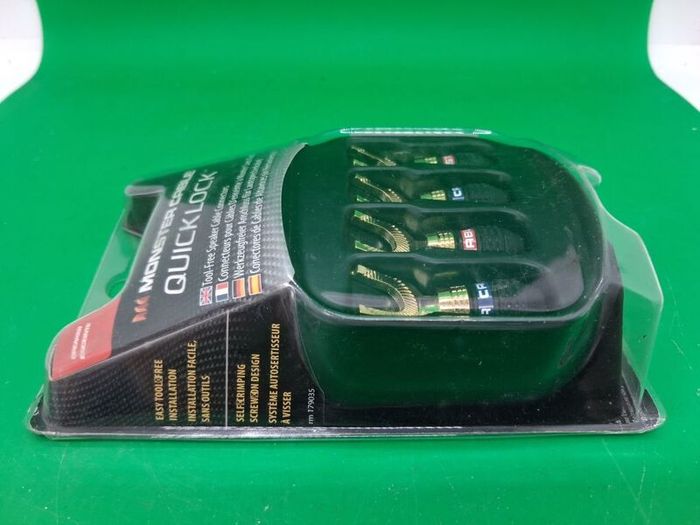 Poatage - 5 x Monster Cable Quick Lock Angled 24k Gold Spades