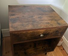 Dark Wood Bedside Table