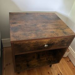 Dark Wood Bedside Table