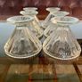1950s Art Deco Vintage Pressed Glass Dishes Footed Set Of 6 1950 Image 5