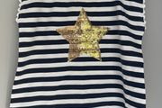 Target Australia sleeveless stripped T-shirt with metallic star details Size 1 year EUC