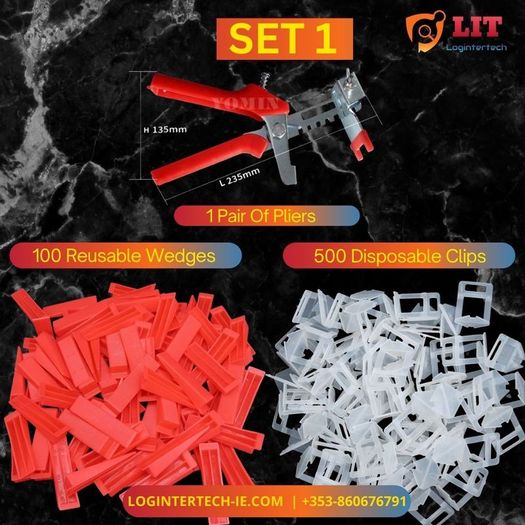Tile Leveling system Clips Wedges Pliers Spacers