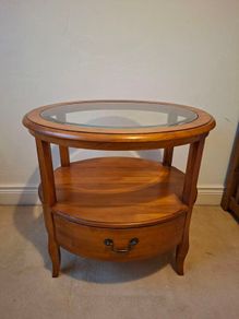 Wood side table