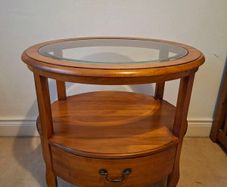Wood side table