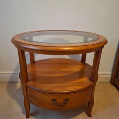Wood side table