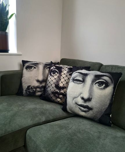 Fornasetti Style Cushion Cover with Filler