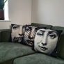 Fornasetti Style Cushion Cover with Filler Image 10