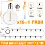 MASSIVE SALE Outdoor Festoon Lights Mains Powered, 30FT G40 LED String Lights Outdoor, Waterproof Patio Hanging Light with 15+1 Globe Bulbs, 2700K Garden String Lights for Decorations Backyard Party Image 3