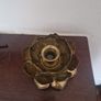vintage brass lotus flower candle holder Image 4