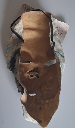 Vintage FrightZone Skull Latex Mask - Halloween Theme