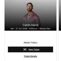 Calvin Harris tickets 2 for 80 disability plus companion