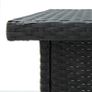 Corner Bar Table Black 100x50x105 cm Poly Rattan Image 3