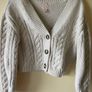 Cream knit Cardigan Image 4